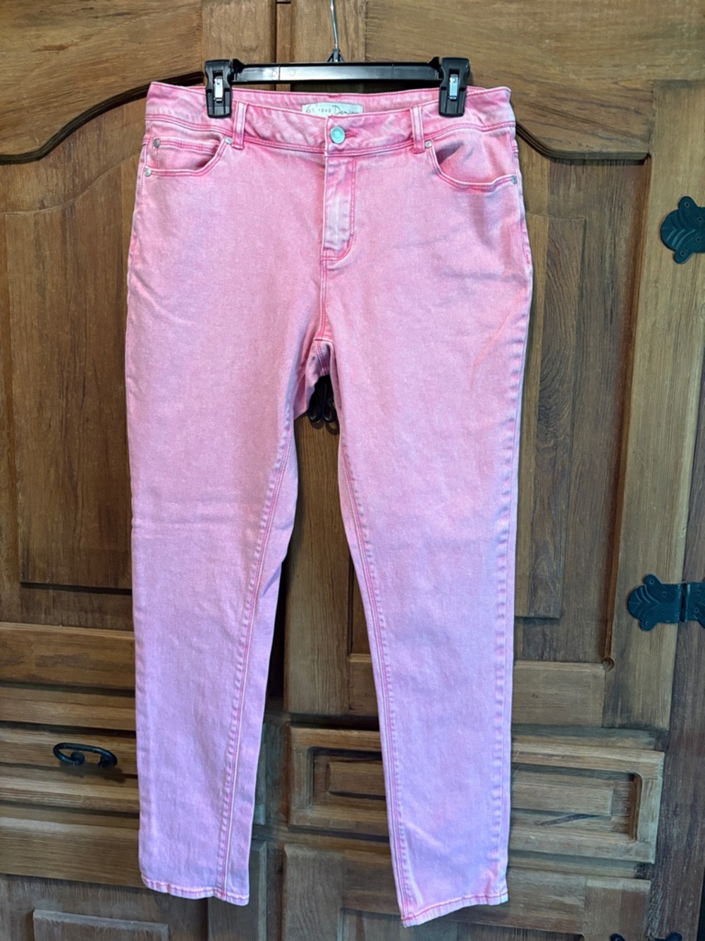 Women's Pink Skinny Jeans - C EST 1946 Stretch Denim